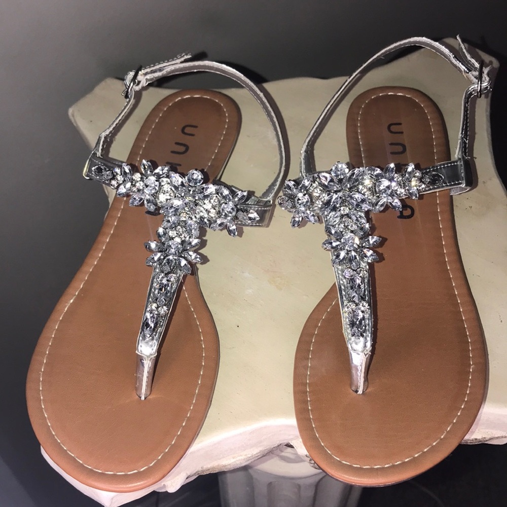 Bridal/special occasion embellished sandals.